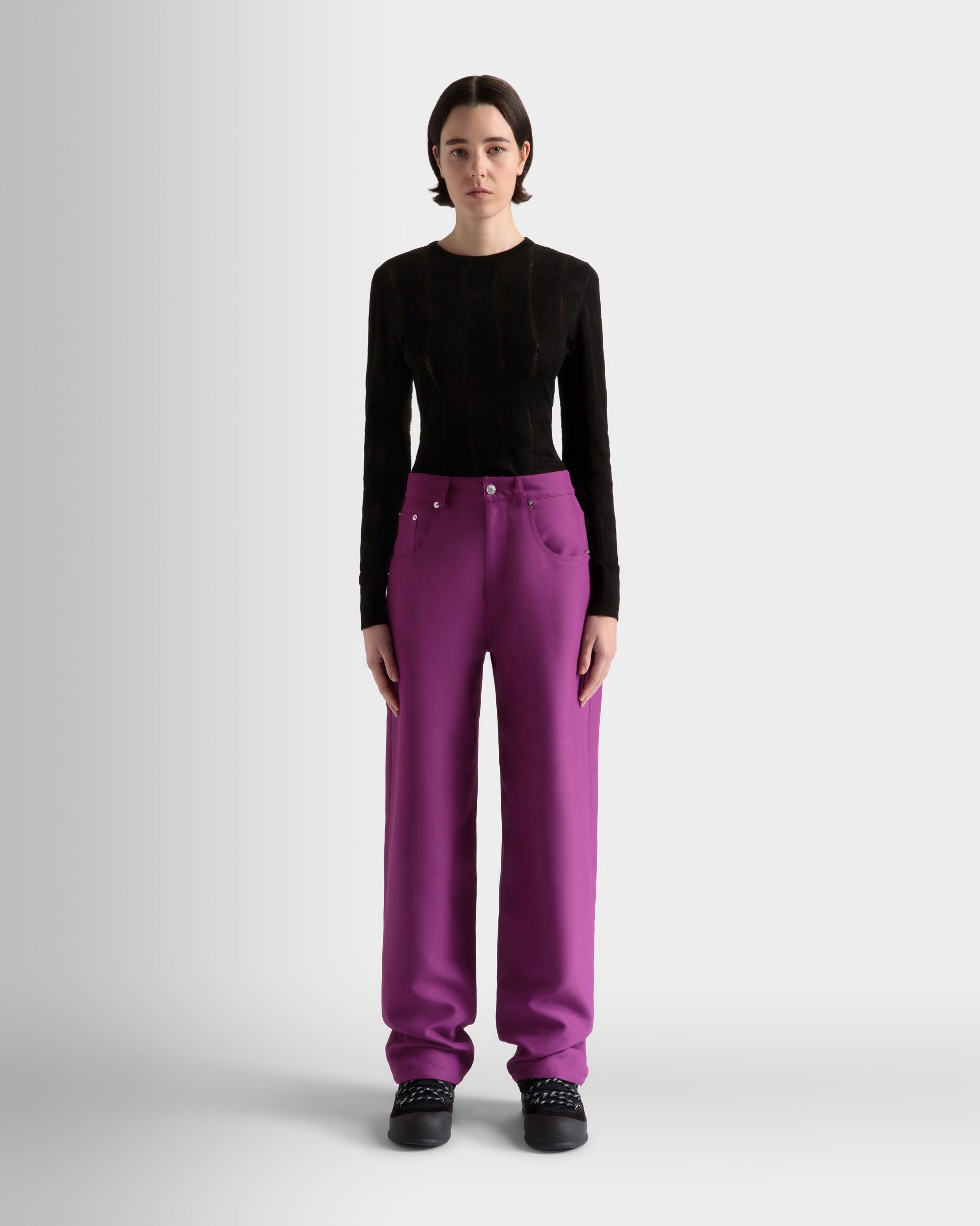 High-Waist-Hose In Rosa - Damen - Bally - 02