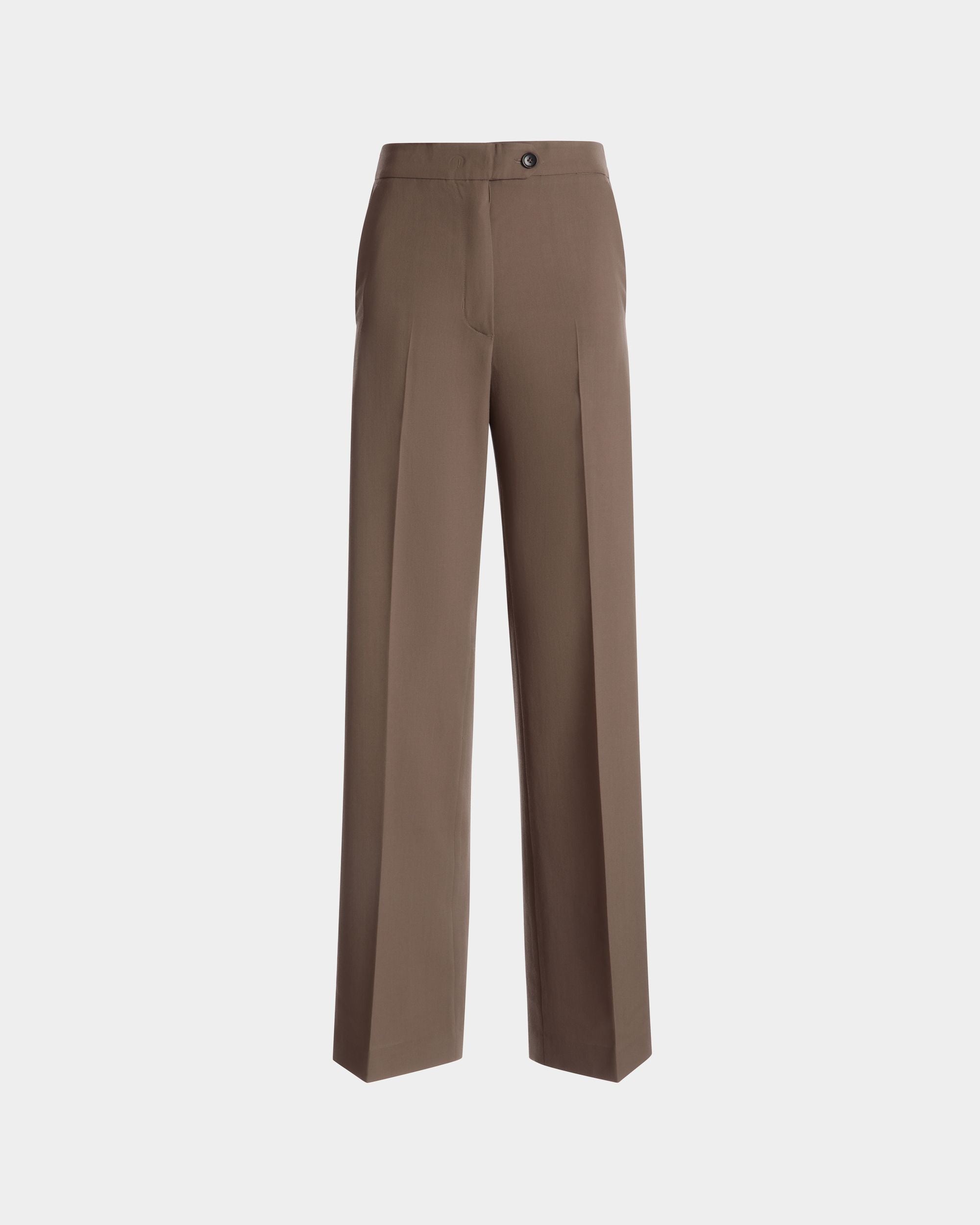 Hose Aus Wolle Und Synthetikstoff In Taupe - Damen - Bally - 01