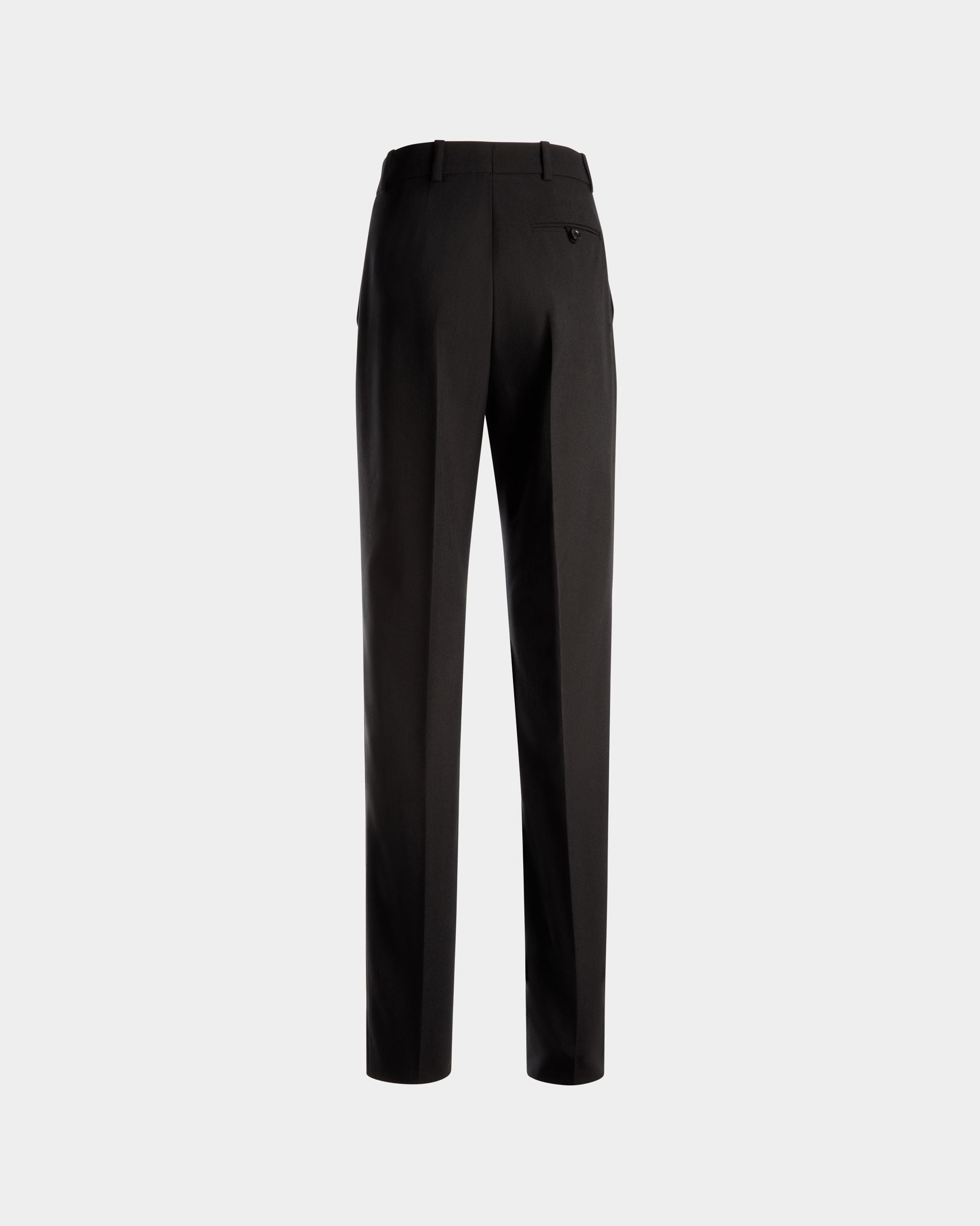 Gerade Geschnittene Hose Aus Wolle In Schwarz - Damen - Bally - 07