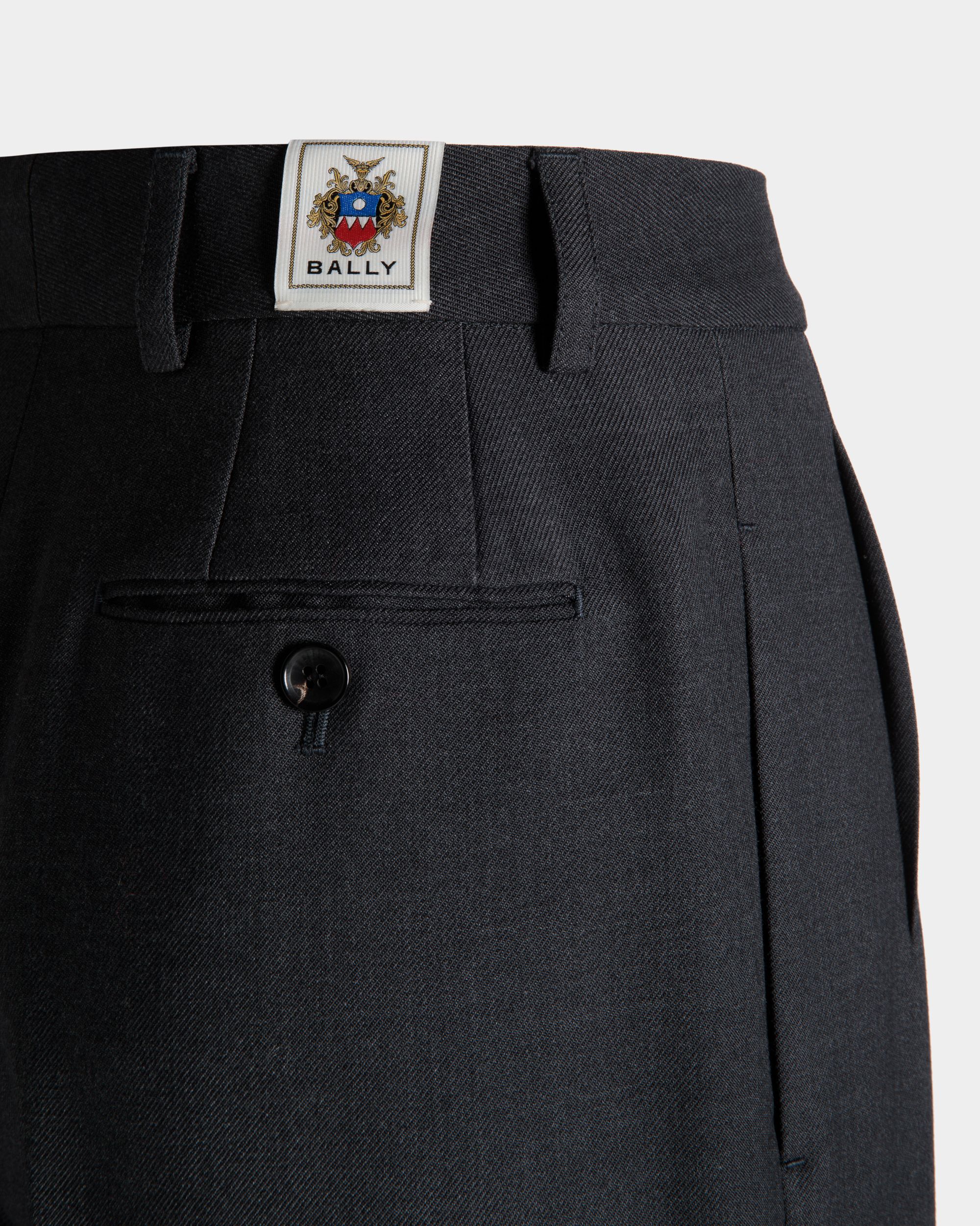 Tapered Hose Aus Wollmix In Dunkelgrau - Damen - Bally - 05