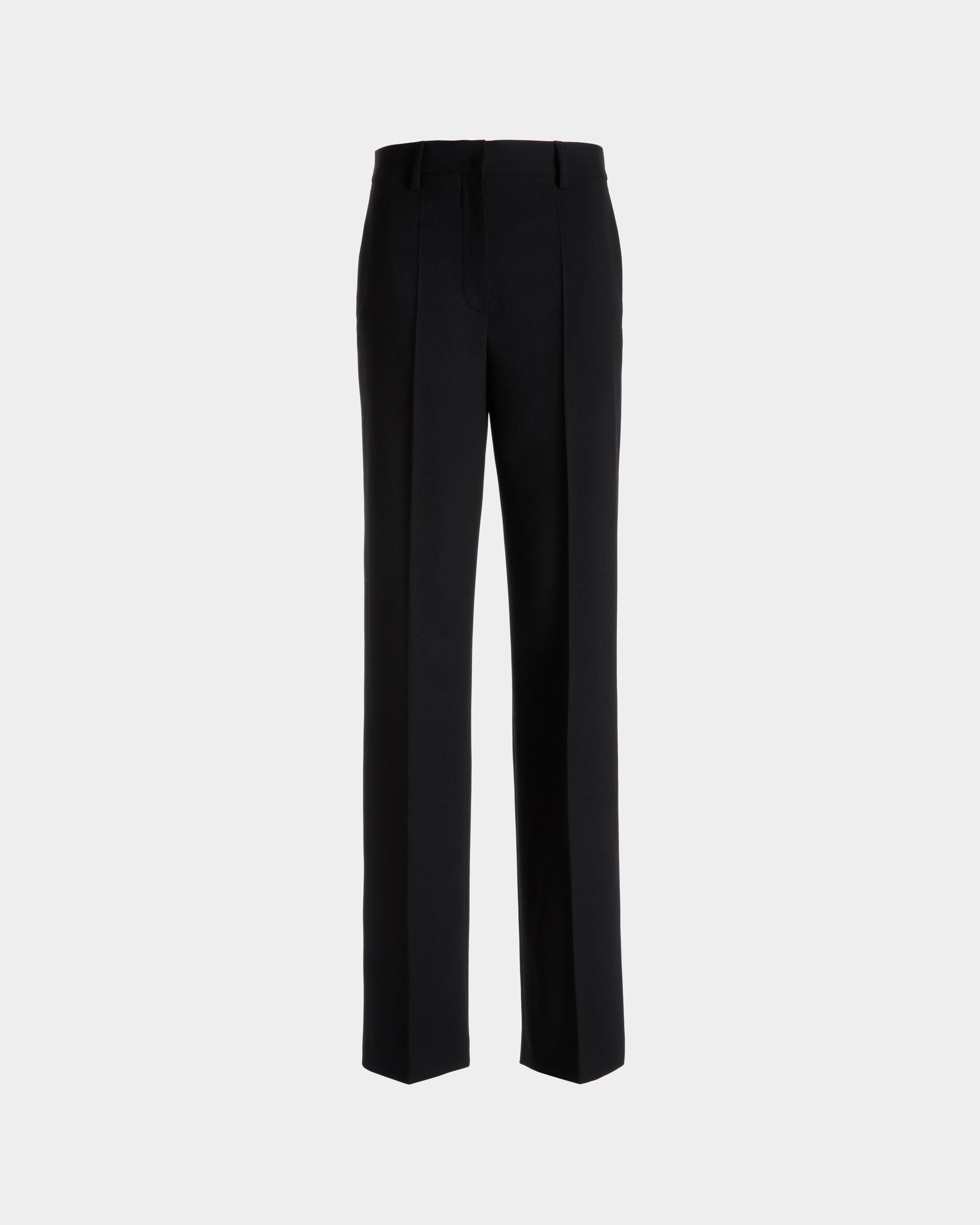 Straight Leg-Hose Aus Wollmix In Schwarz - Damen - Bally - 01