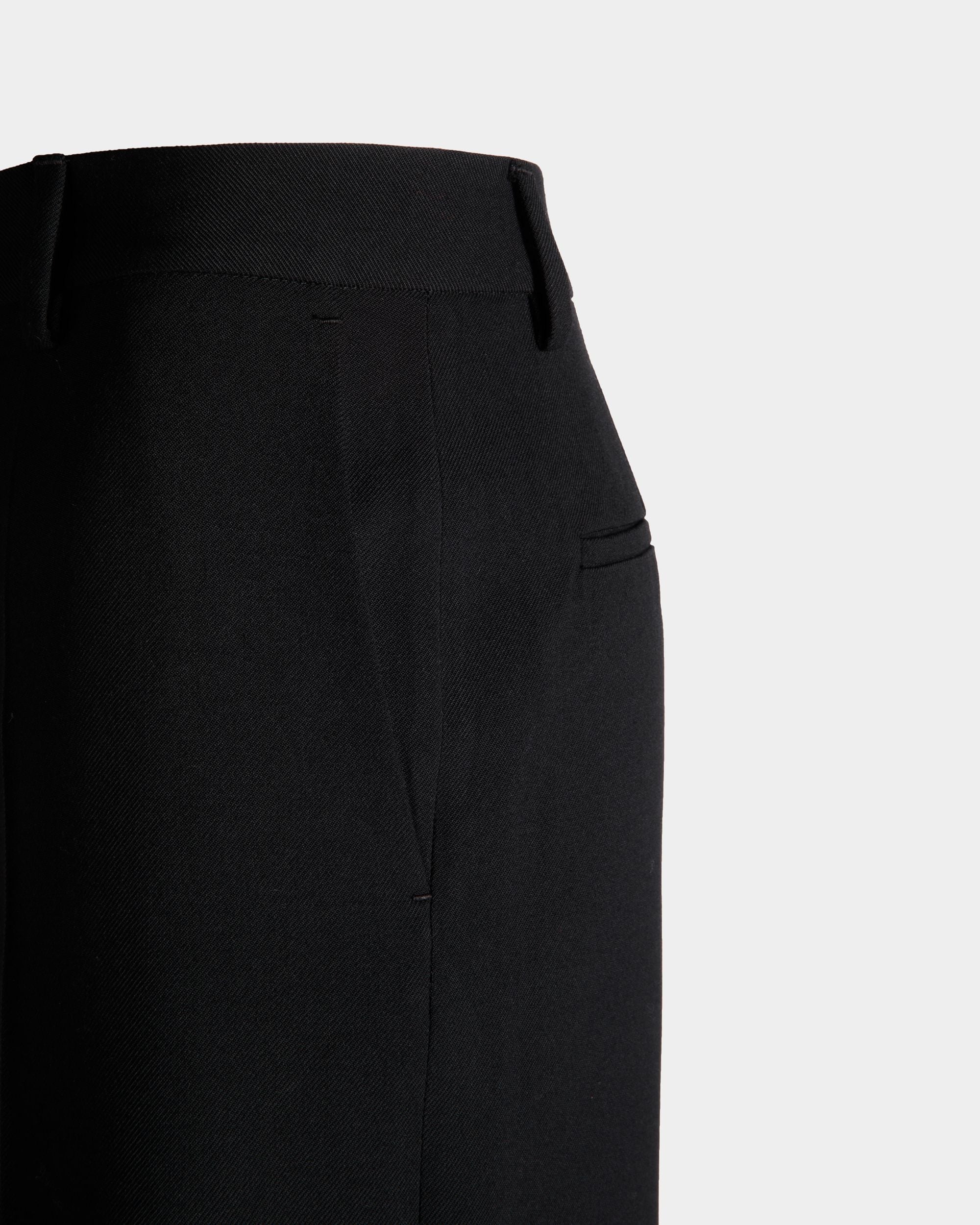 Straight Leg-Hose Aus Wollmix In Schwarz - Damen - Bally - 02
