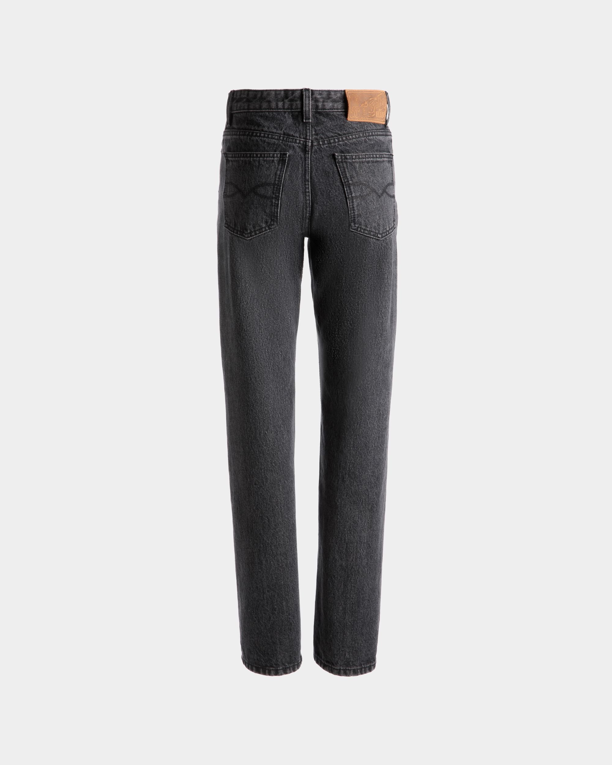 Ausgestellte Denim Hose Aus Baumwolle In Grau Meliert - Damen - Bally - 03